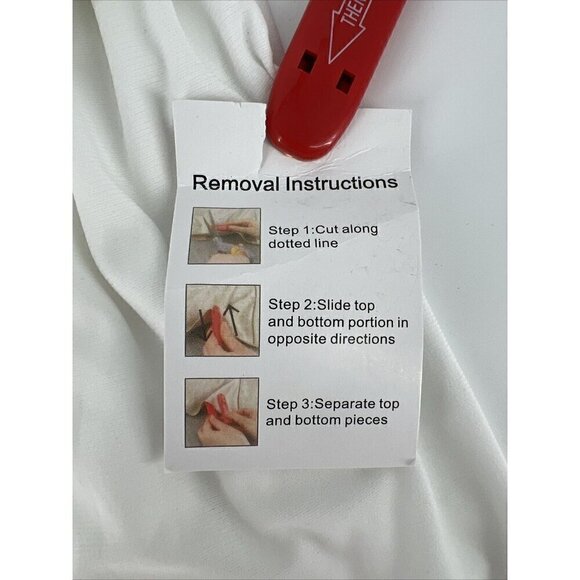 Mac Duggal Womens Sz 8 White Beaded Cuff Drop Shoulder Faux Wrap Gown Dress New - Picture 10 of 13